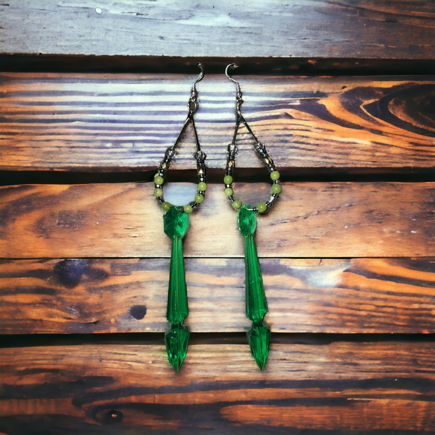 Green Jade earrings