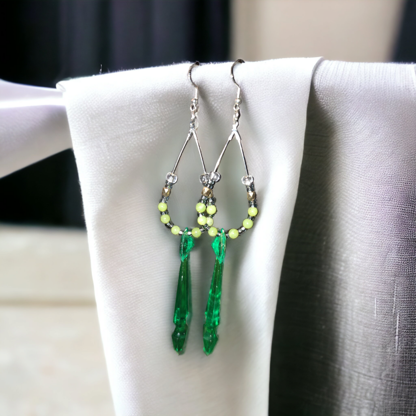 Green Jade earrings